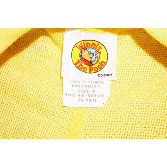 Vintage Winnie the Pooh Yellow Fleece Footed Pajamas – Size 8 - Picture 3 of 4